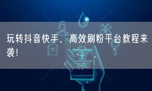 玩转抖音快手,高效刷粉平台教程来袭!