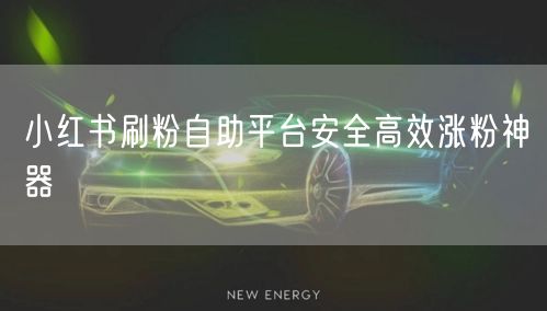小红书刷粉自助平台安全高效涨粉神器