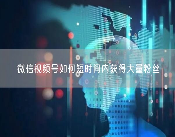 微信视频号如何短时间内获得大量粉丝
